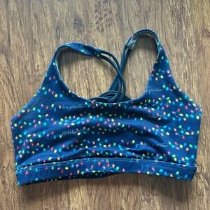 Born Primitive Limited Edition Festive Lights Sports Bra Size Small